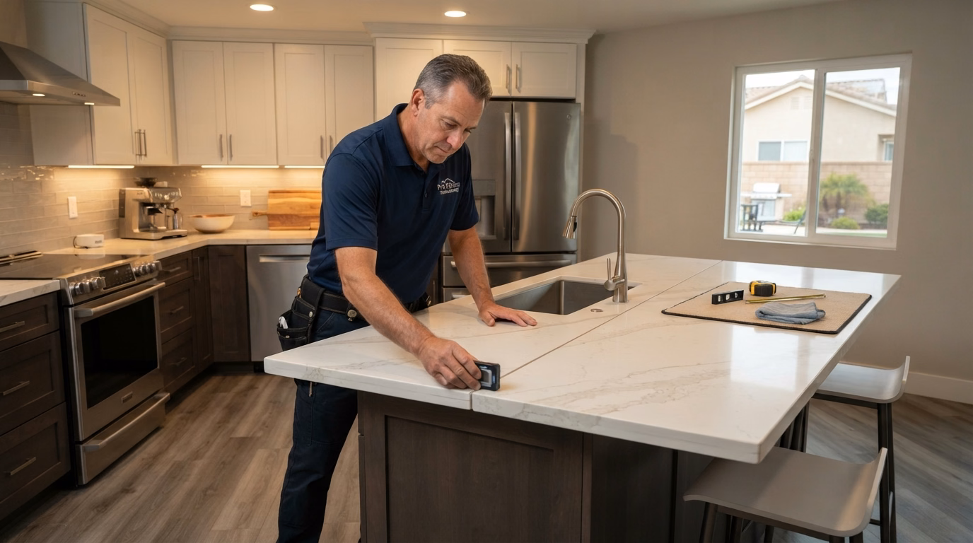 Kitchen Countertop Installation Process | San Diego County Kitchen Countertop Installation Process in San Diego County.